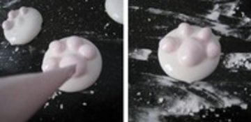 猫爪肉球棉花糖的做法 步骤7