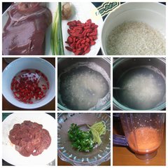 枸杞猪肝养生粥