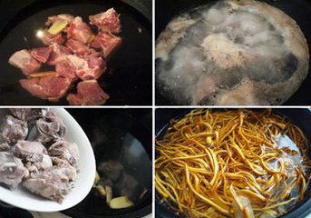 虫草花煲桂圆红枣排骨汤