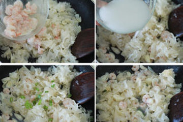 百合银耳炒虾仁的做法