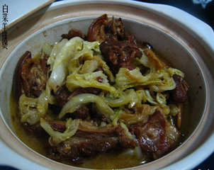 白菜羊排煲