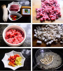 酱香杏鲍菇牛肉粒步骤1-3