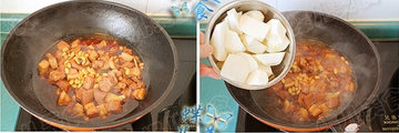 山药黄豆红烧肉步骤11-12