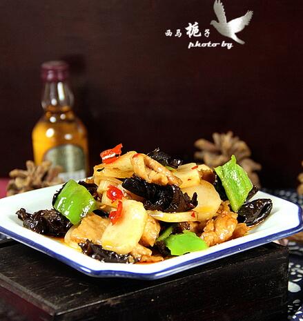 鱼香肉片炒年糕