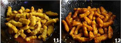 糖醋里脊步骤11-12