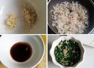 菠菜拌虾米步骤3-4