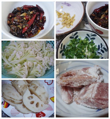 干锅香辣菜花步骤1-4