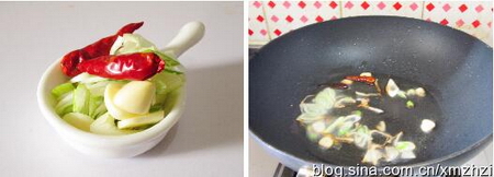 青椒爆肥肠步骤5-6