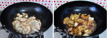 青椒爆肥肠步骤7-8