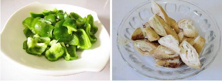 青椒爆肥肠步骤3-4