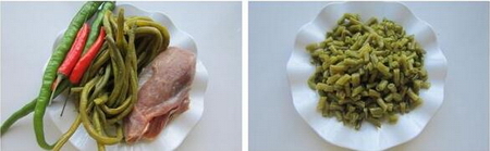 酸豇豆炒羊肉步骤1