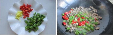 酸豇豆炒羊肉步骤2