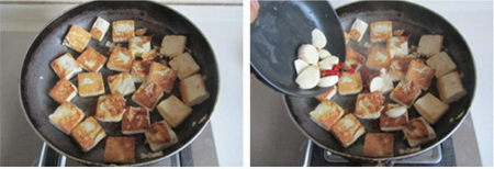 韭菜炒臭豆腐步骤3-4