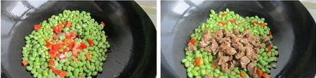 毛豆炒牛肉步骤5-6