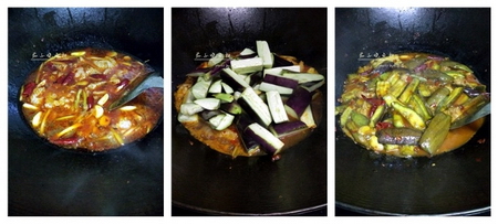 茄子烧鱼柳步骤7-9