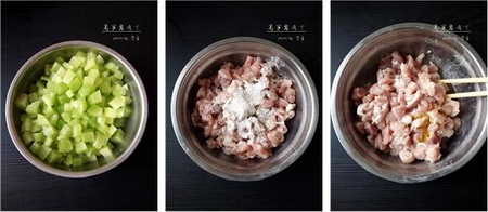 莴笋酱肉丁步骤1-3