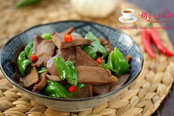 青椒炒口条的做法