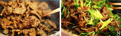 孜然牛肉的做法步骤7-8