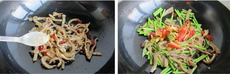 蒜薹炒羊肚的做法步骤2