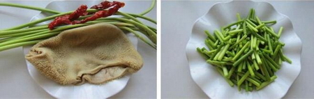 蒜薹炒羊肚的做法步骤1