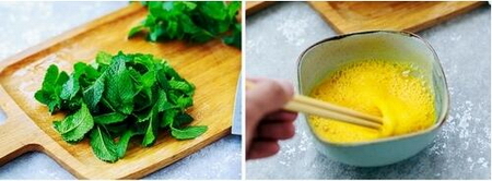 薄荷炒土鸡蛋的做法步骤1-2