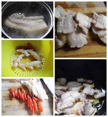 姜爆回锅肉的做法步骤1-5