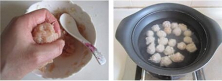 草菇焖鸡丸的做法步骤3-4