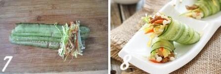 黄瓜时蔬卷的做法步骤7-8
