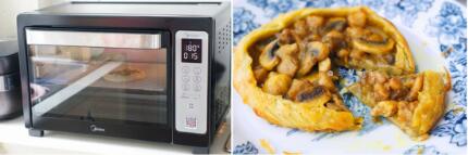 咖喱蘑菇鸡肉咸派的做法步骤11-12