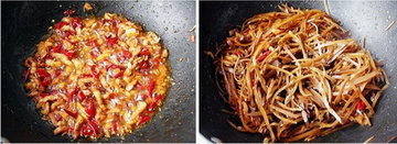 咸菜炒肉丝的做法步骤4-5