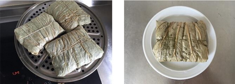 荷叶鸡肉糯米饭的做法步骤15-16