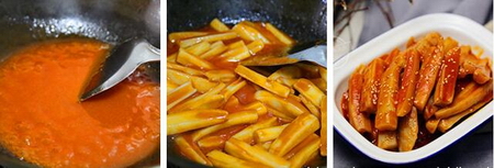 糖醋藕条的做法步骤10-11