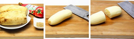 糖醋藕条的做法步骤1-3