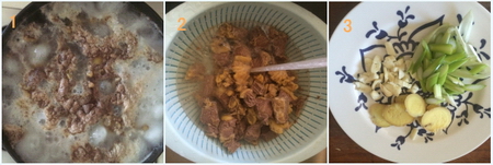 咖喱牛腩肉的做法步骤1-3