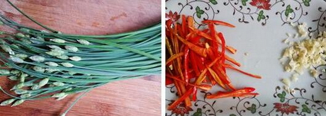 韭苔炒墨鱼干的做法步骤2