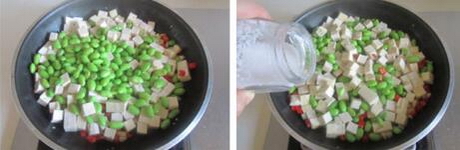 臭干子炒毛豆米的做法步骤7-8