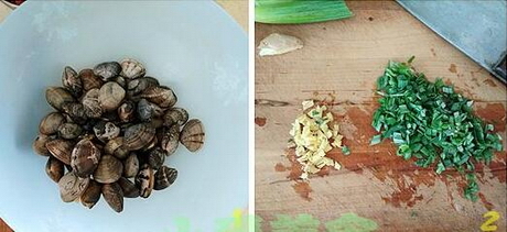 辣炒花蛤的做法步骤1-2