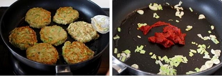 茄汁西葫芦肉饼的做法步骤5-6