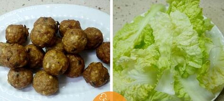 溜孛荠肉丸的做法步骤4