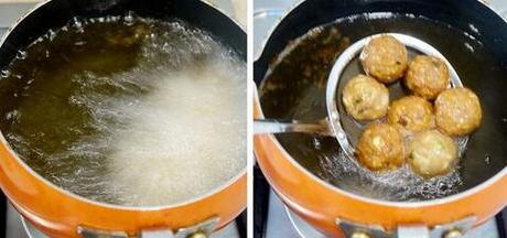 溜孛荠肉丸的做法步骤3