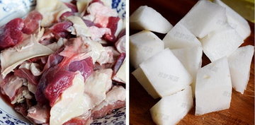 萝卜烧牛腩的做法步骤1-2