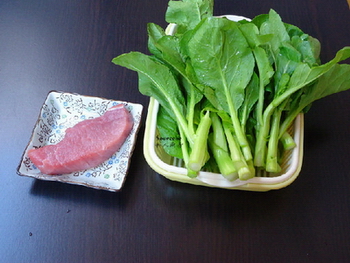 瘦肉灼菜心的做法步骤1