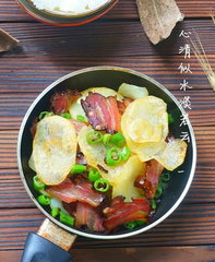 腊肉干锅土豆片的做法