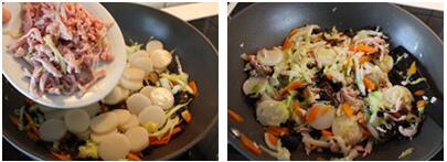 咸肉炒年糕的做法步骤11-12