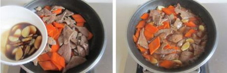 红萝卜爆猪肝的做法步骤7-8