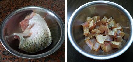 蒜香辣鱼块的做法步骤1-2