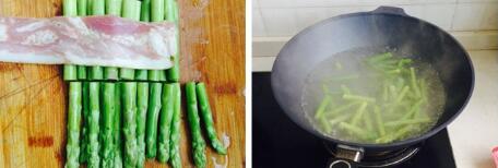 培根芦笋卷的做法步骤1-2