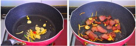 豆角干炒腊肉的做法步骤3-4