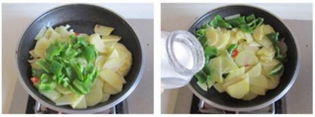 青椒炒土豆片的做法步骤5-6