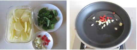 青椒炒土豆片的做法步骤1-2